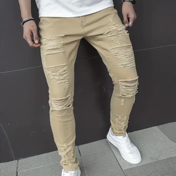 Jean en Denim extensible et Slim pour hommes
