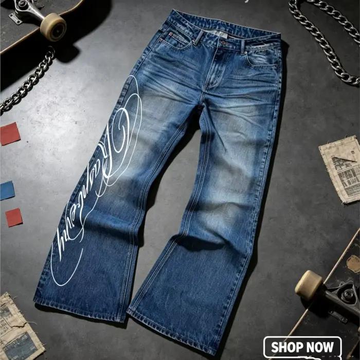 Jean Vintage imprimé pour femme