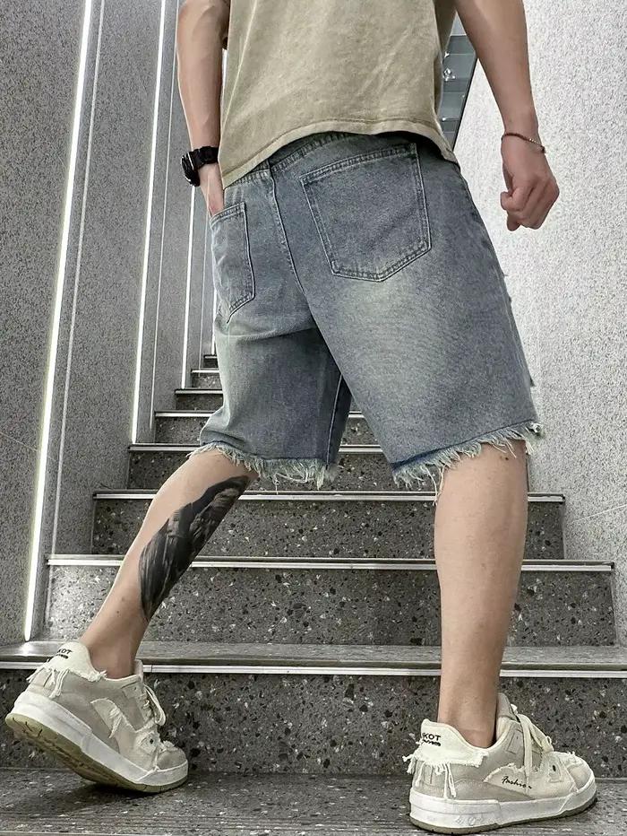 Shorts en jean déchirés pour hommes