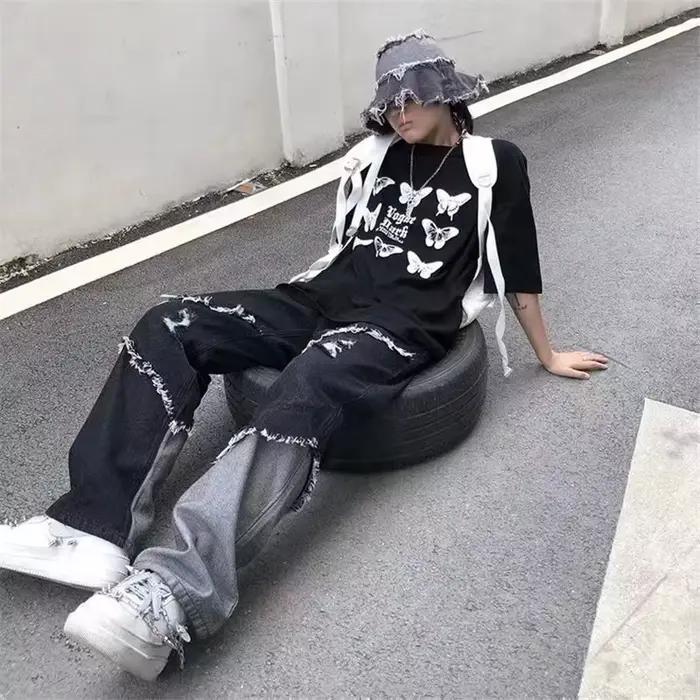 Jean déchiré pour homme style coréen MISNIKI décontracté hip hop polyester pour toutes les saisons occasions spéciales