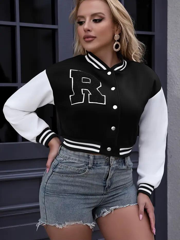Veste décontractée avec boutons courts sur le devant pour femme