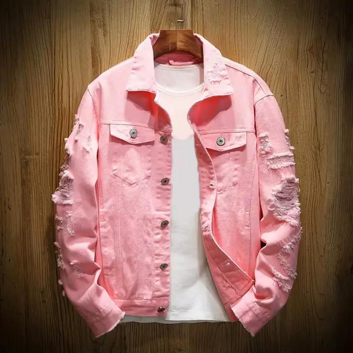 Veste en Jean Déchiré pour Homme