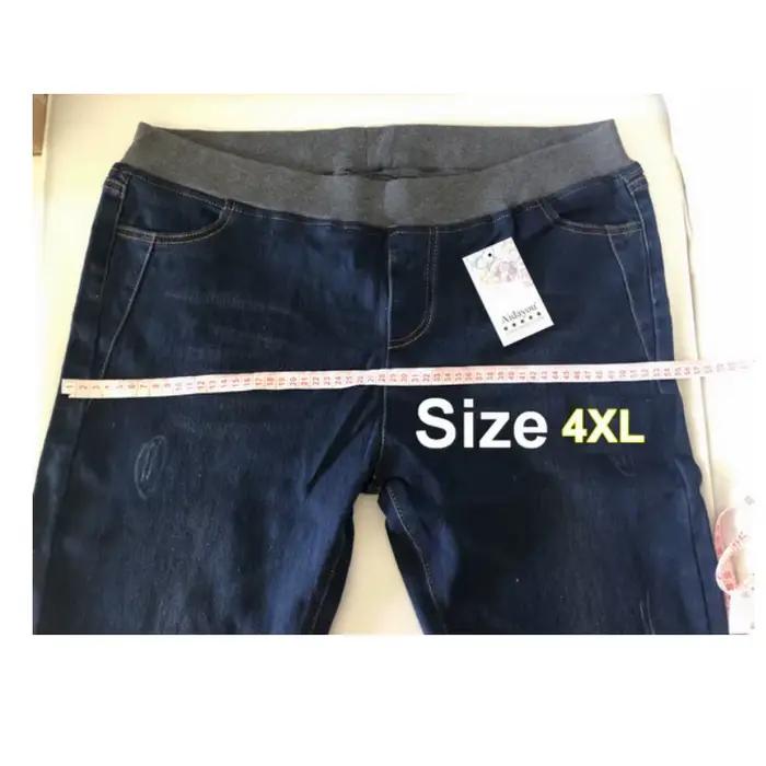 Jean extensible pour femmes élastique taille haute hiver pantalon Denim décontracté