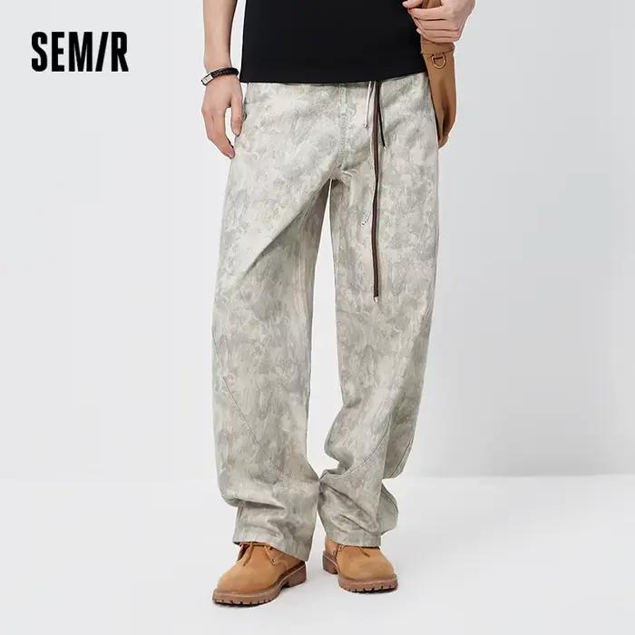Jean Homme Semir Camouflage 2026 Imprimé Coupe 3D Ample Style Urbain Décontracté Quotidien Doux Confortable Tendance