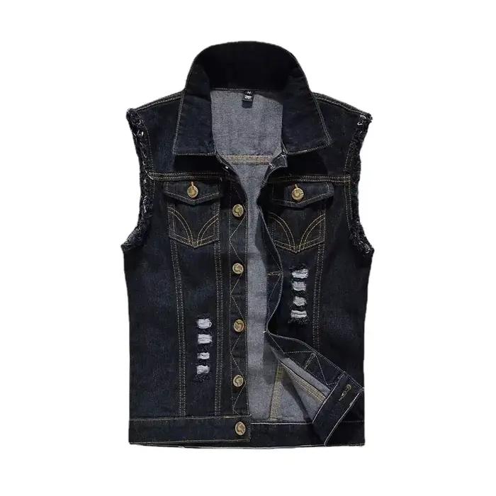 Hommes Denim gilets vestes