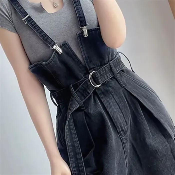 Salopette en Denim à jambes larges pour femmes