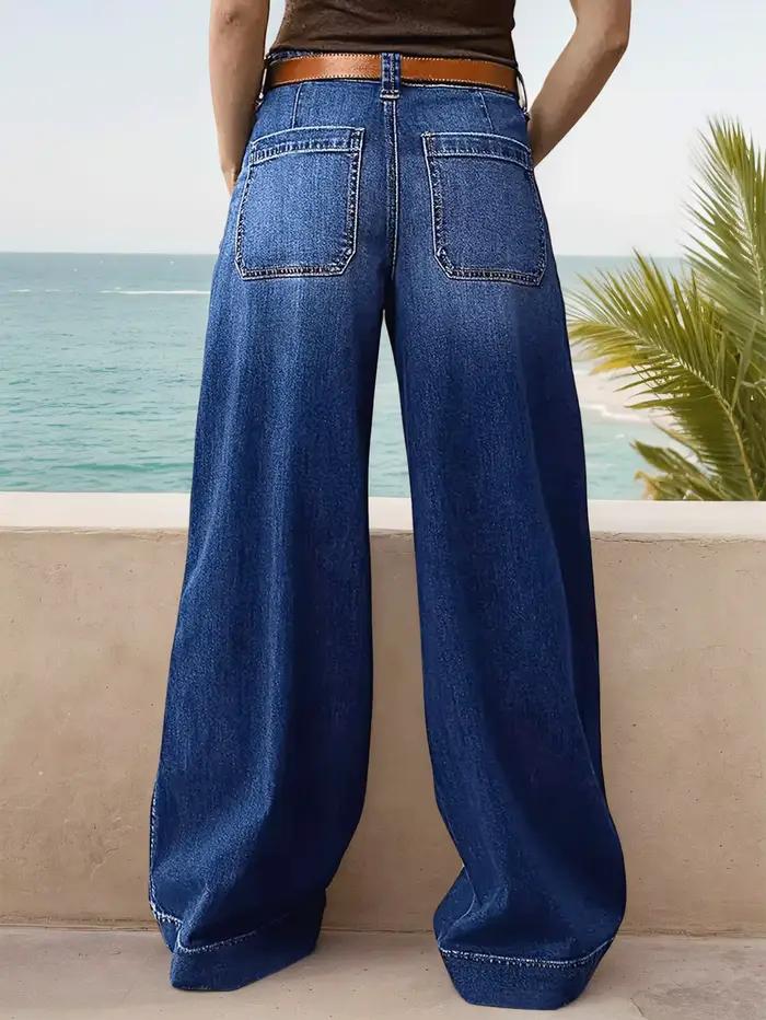 Jean ample à jambes larges pour femme – Pantalon