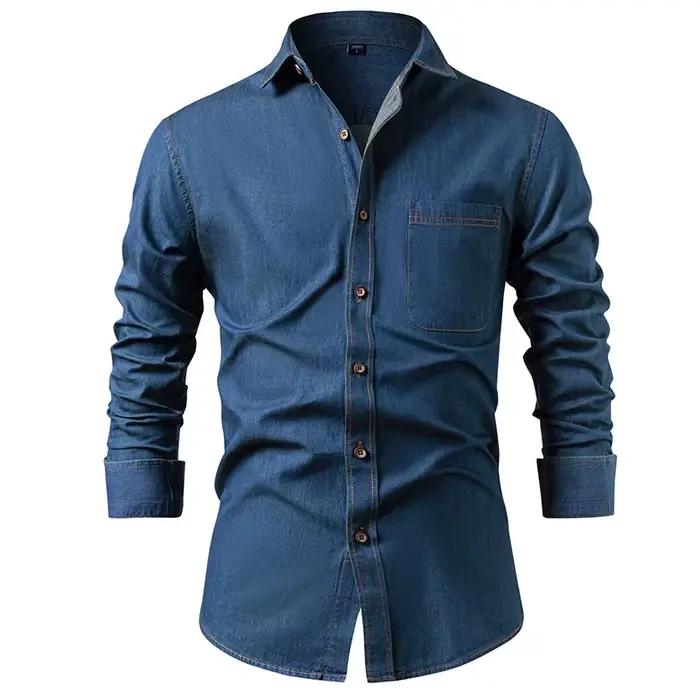 Chemise en jean américaine 2026 pour homme