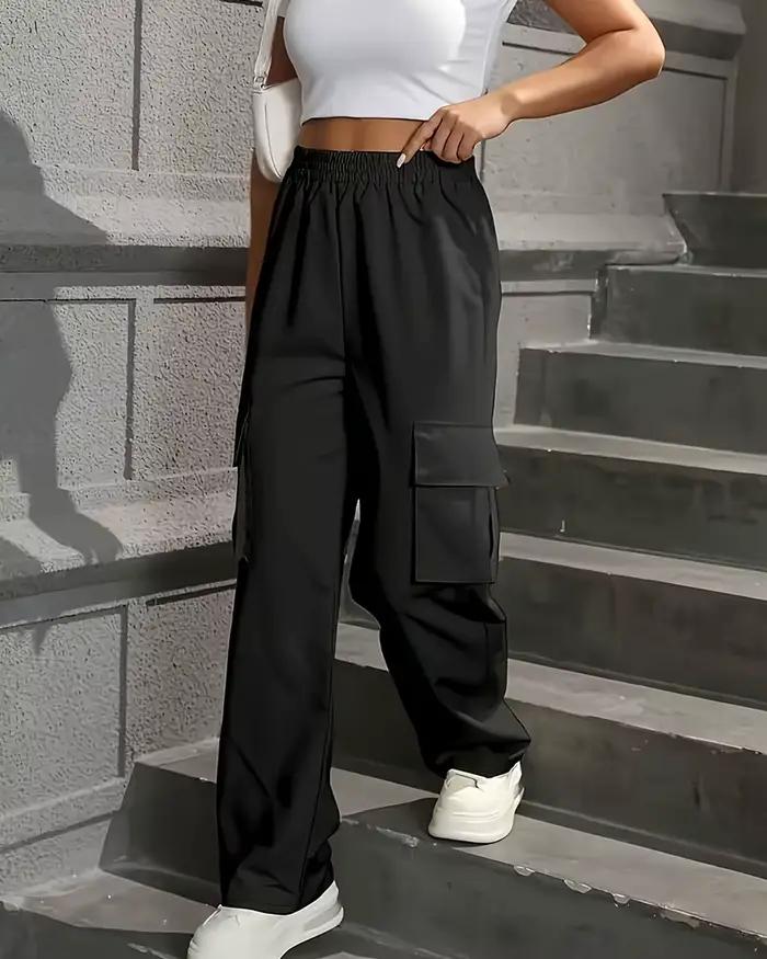Taille élastique vêtements de travail à la mode pantalon