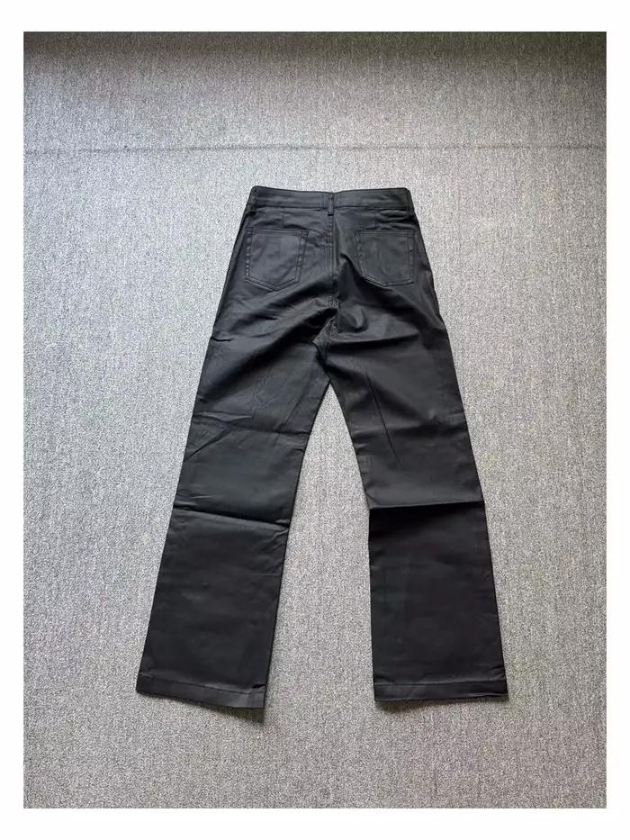 Jean de rue Style RO 25SS Nouvelle Couleur Originale Tube Droit Denim Noir Hommes Occasions Décontractées