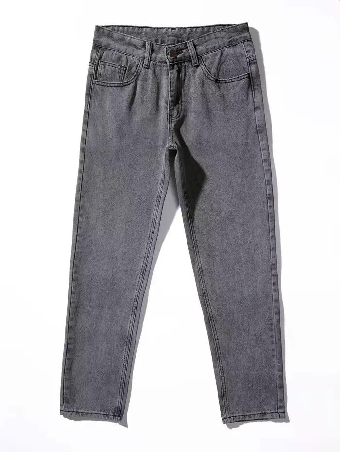 2025 nouveaux hommes d'affaires jean décontracté droit Stretch mode classique bleu noir travail Denim pantalon mâle marque vêtements S-3XL