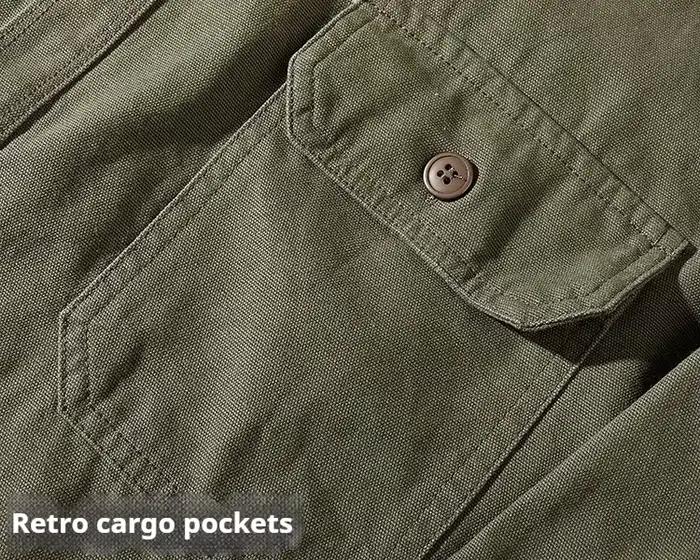 Chemise de travail rétro américaine pour hommes