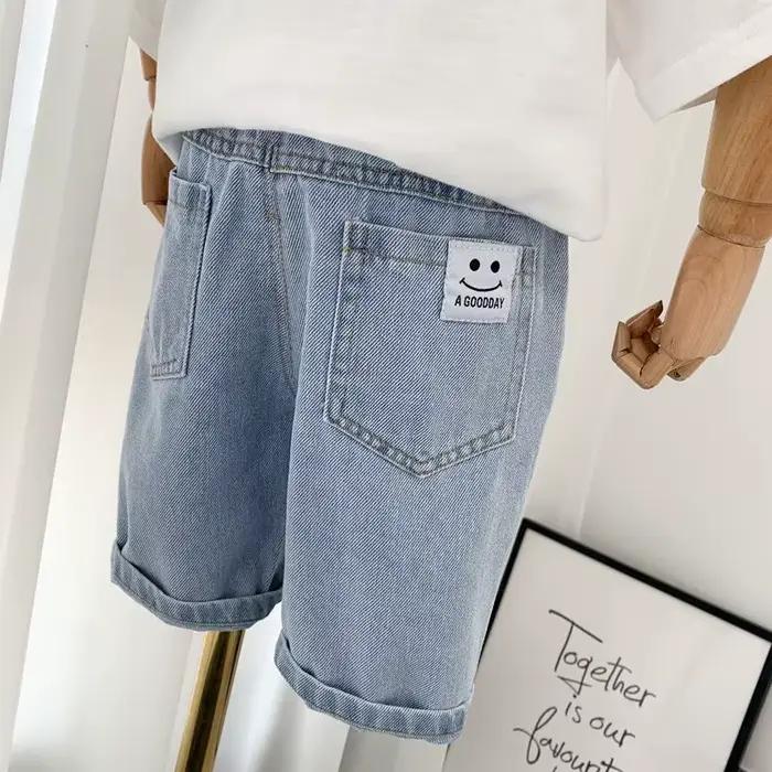 Short d'été déchiré coréen pour enfants, jeans fins pour garçons, shorts pour bébés, à la mode, nouveau