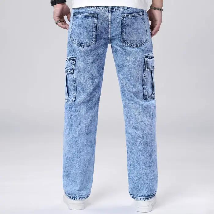 Jean ample à jambes droites pour hommes