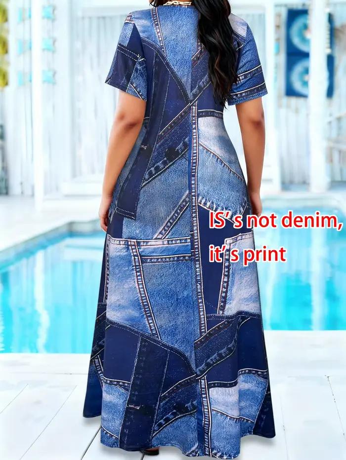 Robe longue décontractée d'été pour femme grande taille
