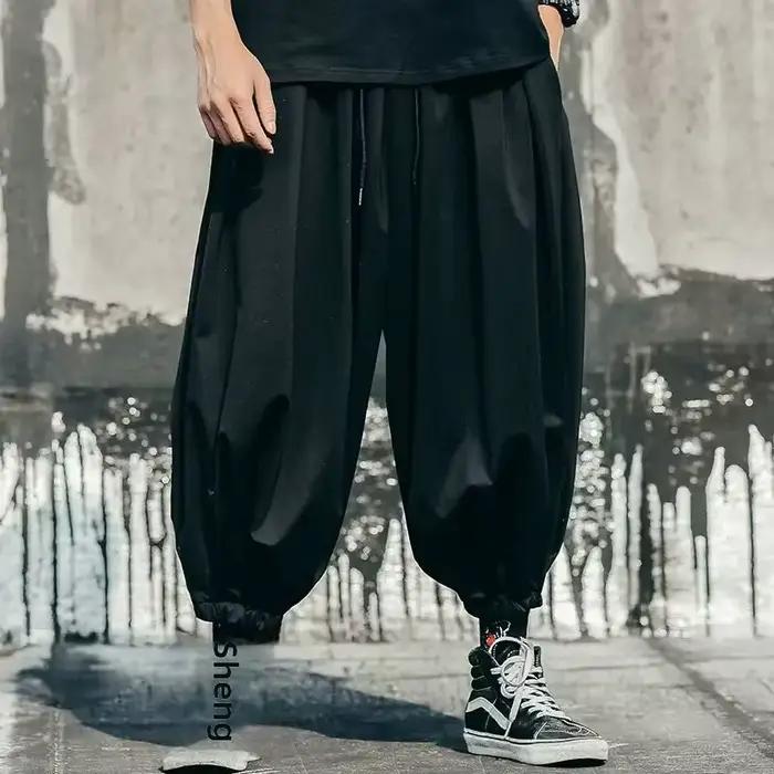 Pantalon décontracté taille haute pour homme