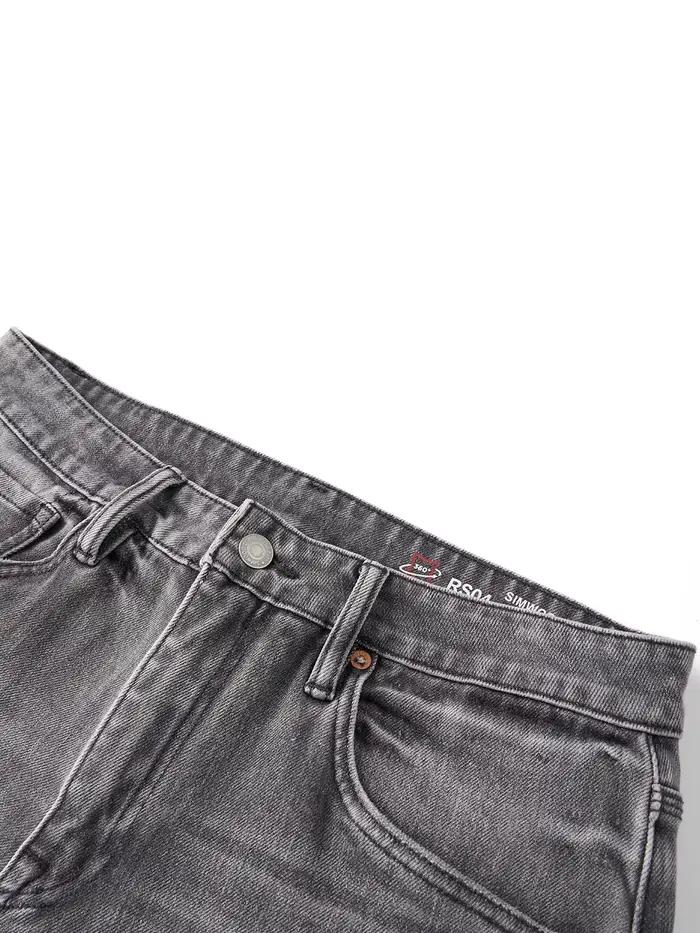 SIMWOOD【CT03/RS04】13.4OZ Jeans délavés aux enzymes pour hommes