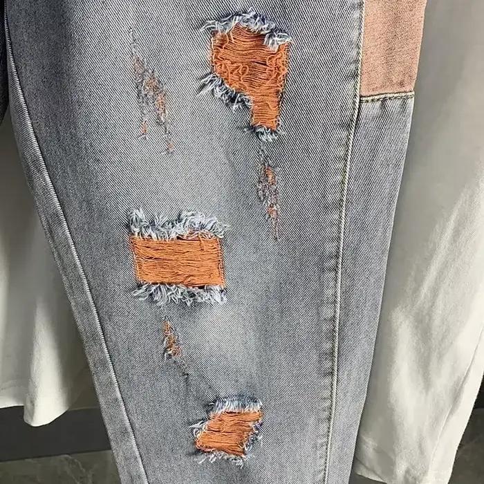 Jean Délavé avec Trous pour Homme