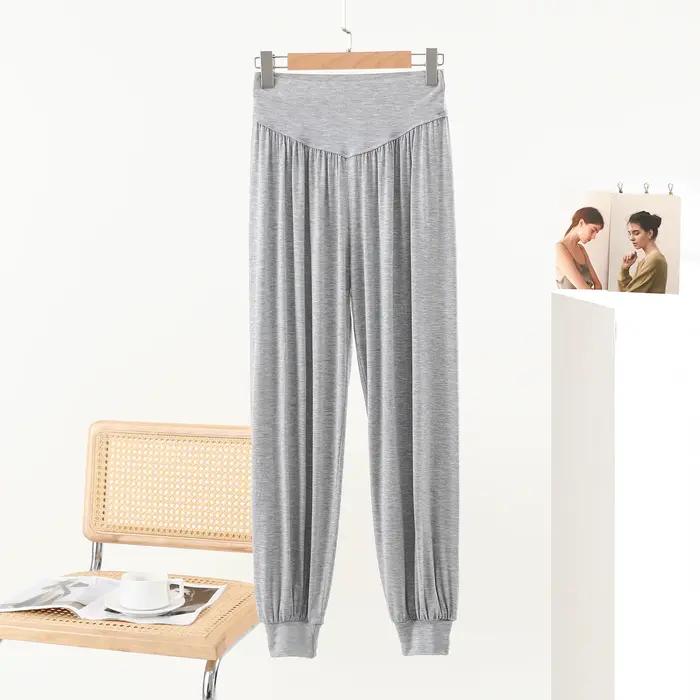 Pantalon sarouel en modal pour femmes, décontracté et élégant, coupe ample, haute élasticité, pour yoga, danse et sport, printemps été