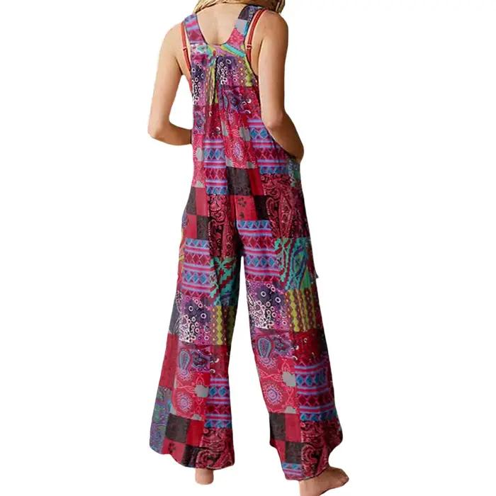 Salopette d'été multicolore pour femme
