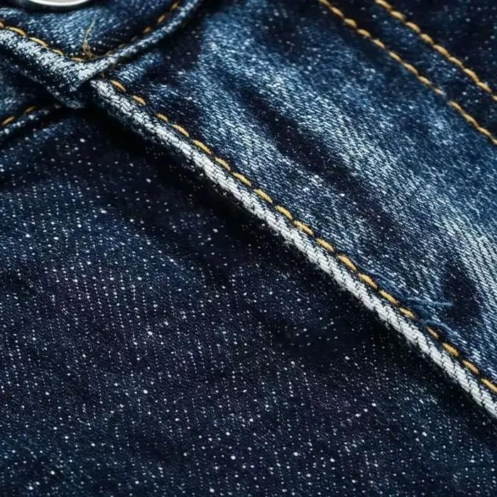 Shorts en jean déchirés style graffiti rétro pour hommes