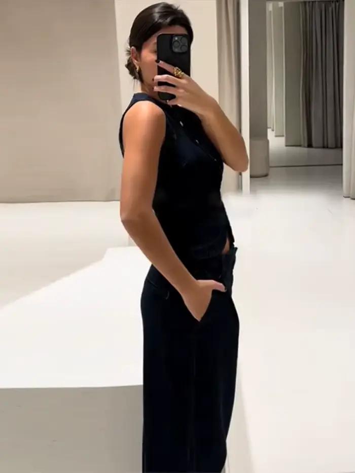 Ensemble pantalon en Denim pour femmes