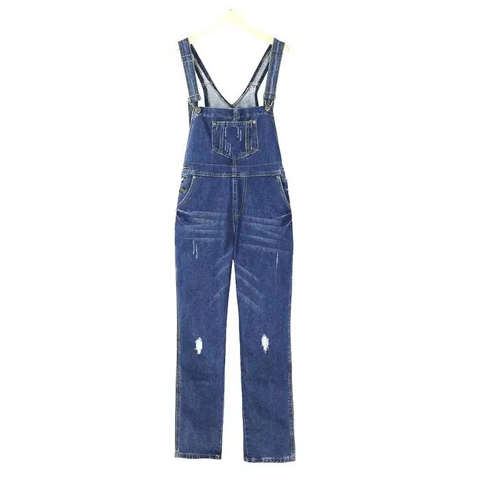 Salopette Jean Taille Haute Décontractée et Tendance Pour Femme Occasions Spéciales Collection Été 2025