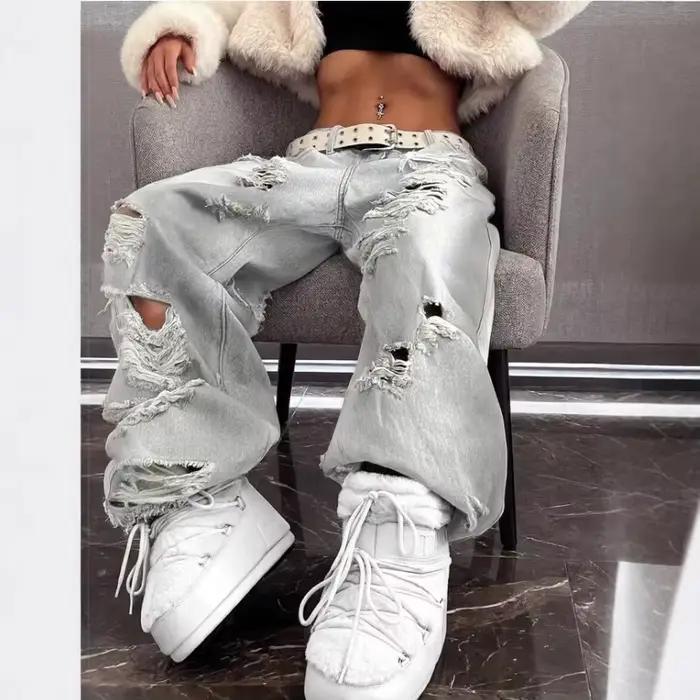 Jeans pour femmes style American High Street