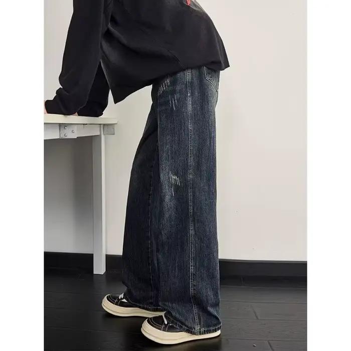 Jean rétro bleu foncé pour homme
