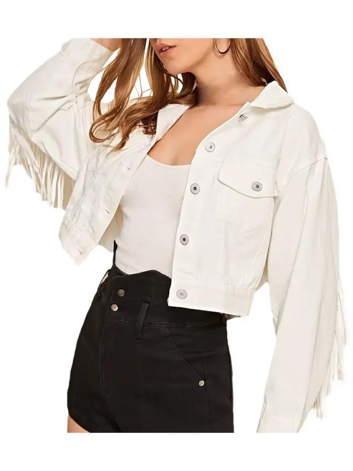 Veste en Jean courte décontractée pour femmes