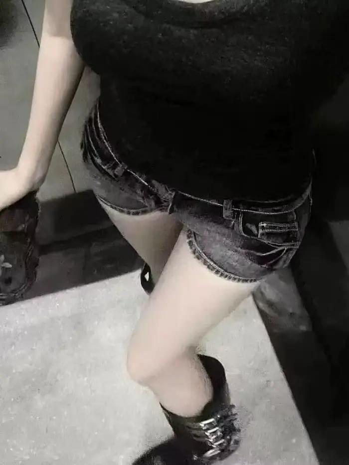 Short en denim décontracté vintage pour femme