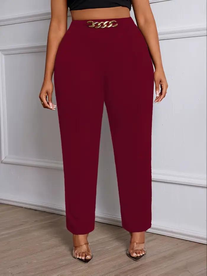 Pantalon taille haute droit pour femme grande