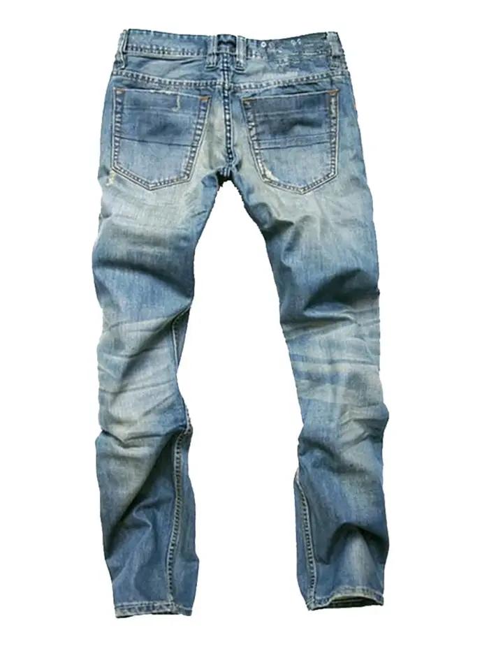 Jean Délavé à Taille Moyenne pour Homme