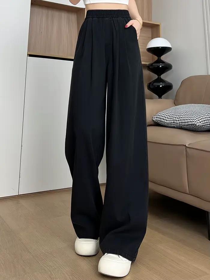 Jean taille haute ample pour femme