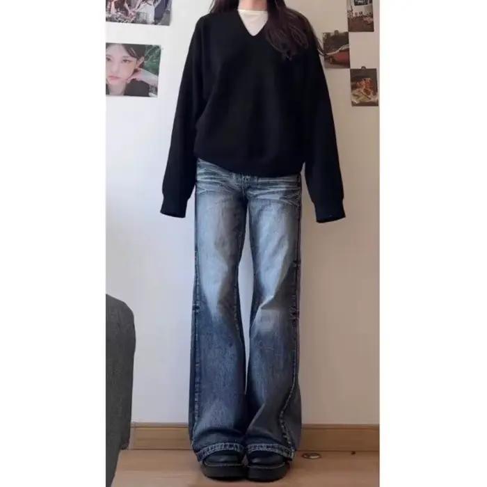 Y2k jean pantalon pour femme Shoujo fille Style