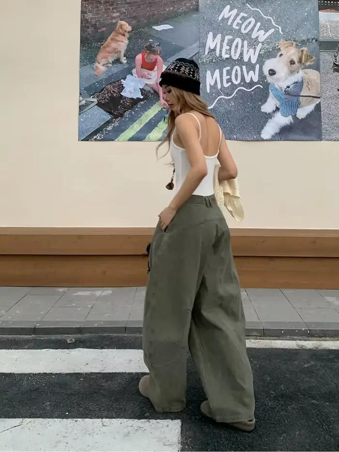 REDDACHiC Y2k Trendy Barrel Baggy Jeans Boyfriend Retro Low Rise Wide Leg Stitch Decor Denim Pants Women Men Trousers Streetwear
