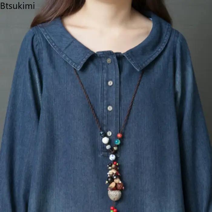 Nouvelle robe en jean pour femme