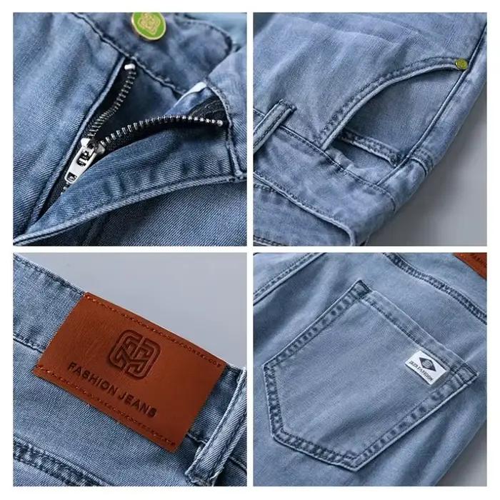 Jean en Lyocell pour Homme – Nouvelle Collection Printemps – Coupe Droite Décontractée – Confortable et Polyvalent