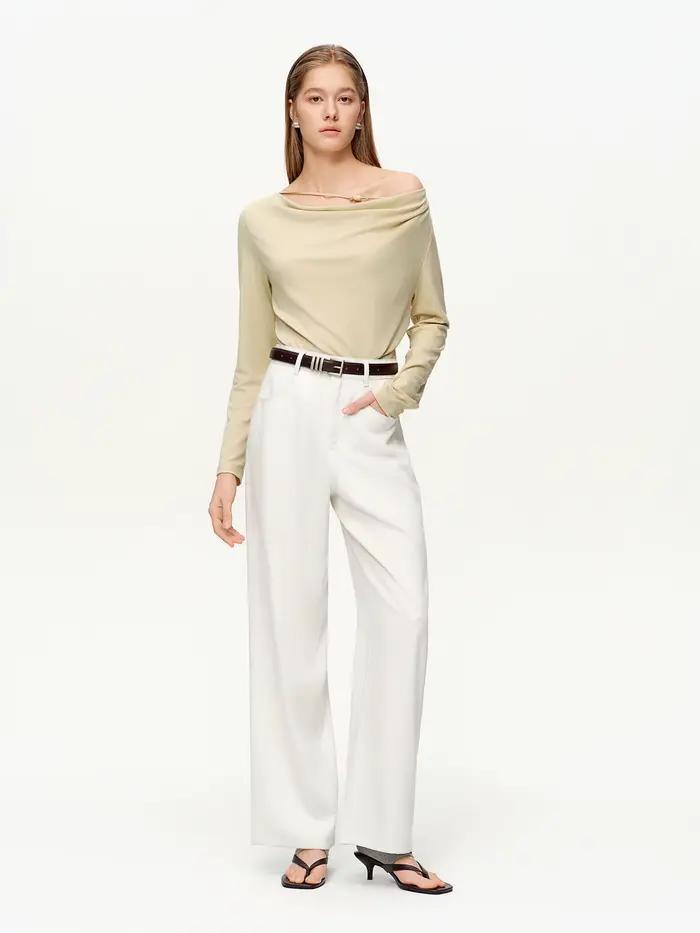 Jeans DUSHU coupe droite décontractée : Nouvelle collection Printemps 2026