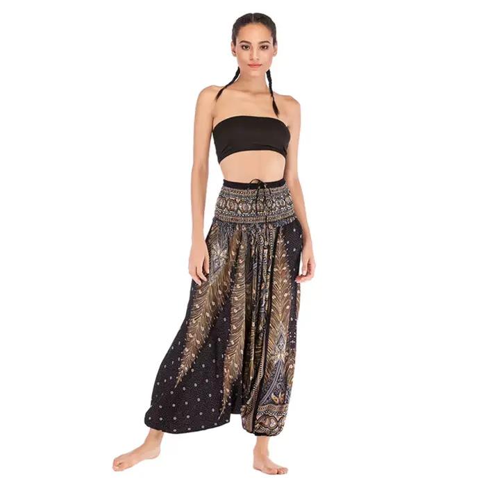 Pantalon Boho Palazzo, jambes larges
