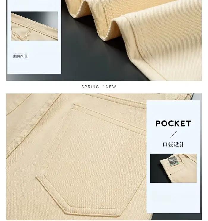 Jean d'été en jean pour homme grande taille 29-40 42 44 Jeans décontractés hommes vêtements Jean pantalon beige noir bleu
