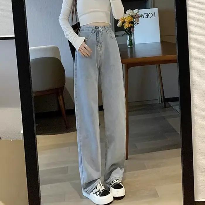 Jean Vintage à Jambes Larges pour Femme