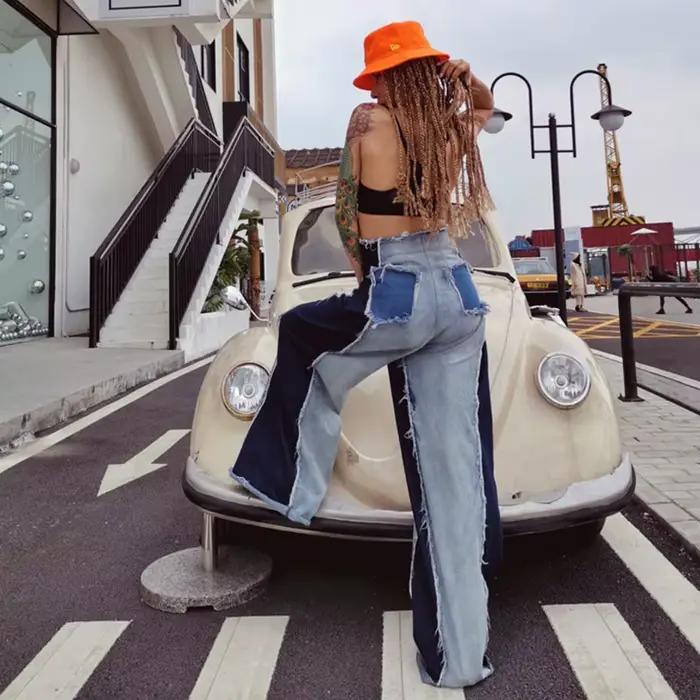 Jean taille haute pour femmes