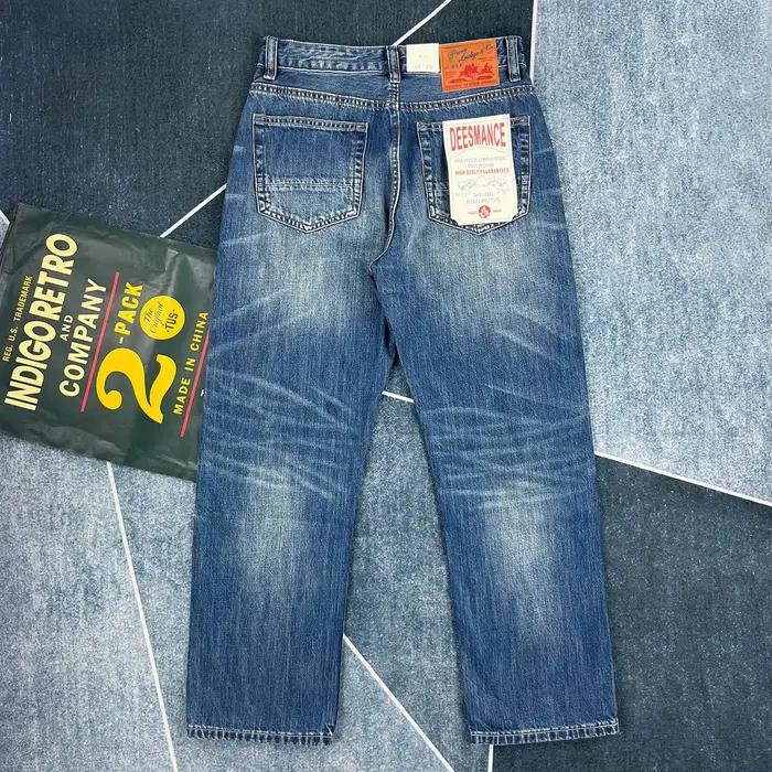 Nouveau style printemps : Jean homme coupe droite ample