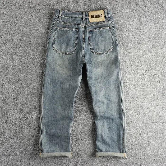 Jean Ample à Double Bord pour Homme