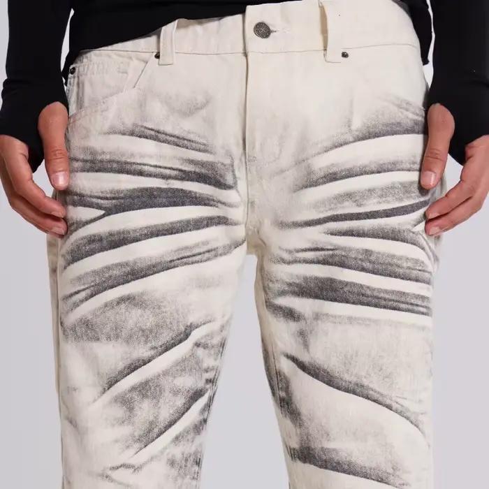 Jeans rétro Y2K blanc arctique
