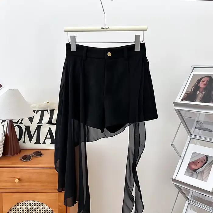Shorts droits pour femme, coupe ajustée et fine, style Spice Girls, taille haute, polyvalents, coupe en A, hot pants denim polyester printemps été