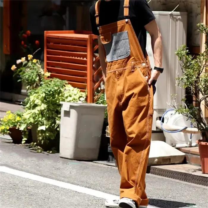 Pantalon à bretelles Vintage américain pour hommes