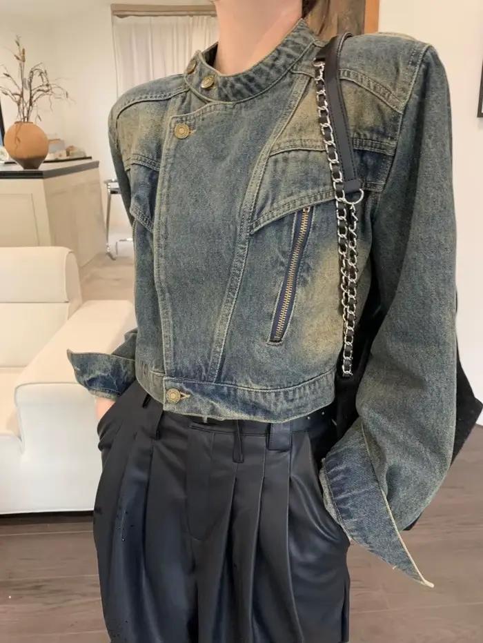 Veste en jean rétro pour femmes