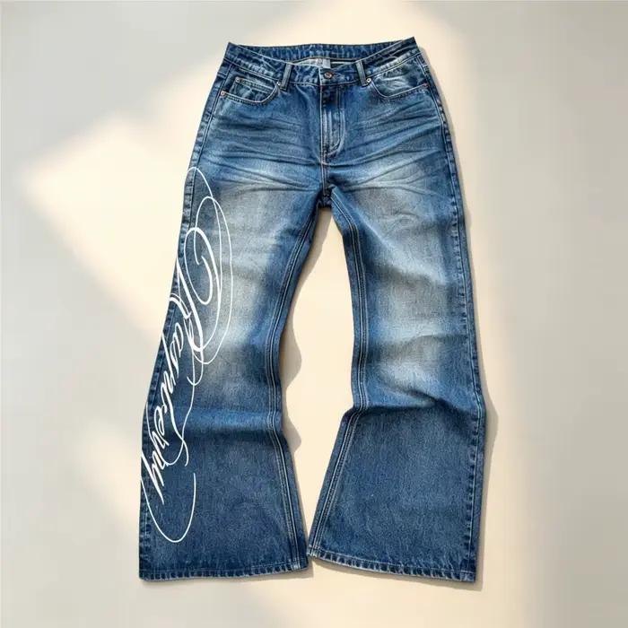 Jean Vintage imprimé pour femme